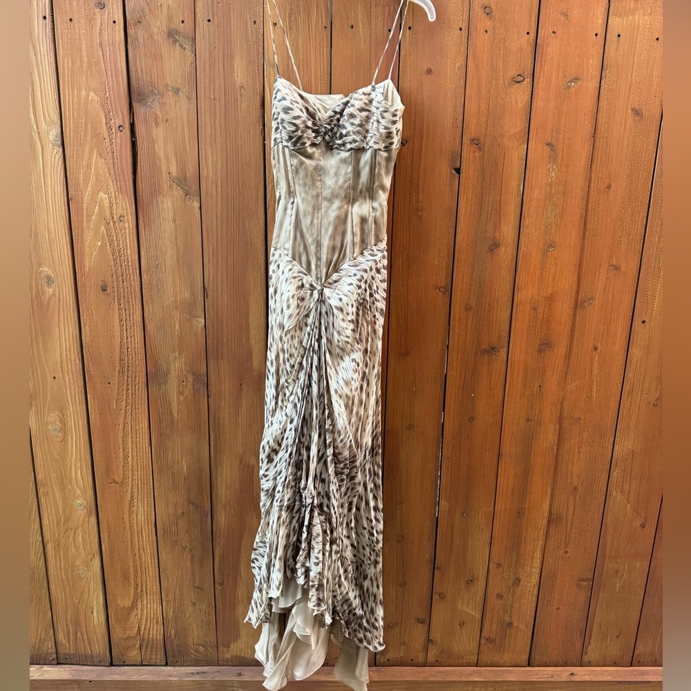 Sugars vintage leopard print gown with corset